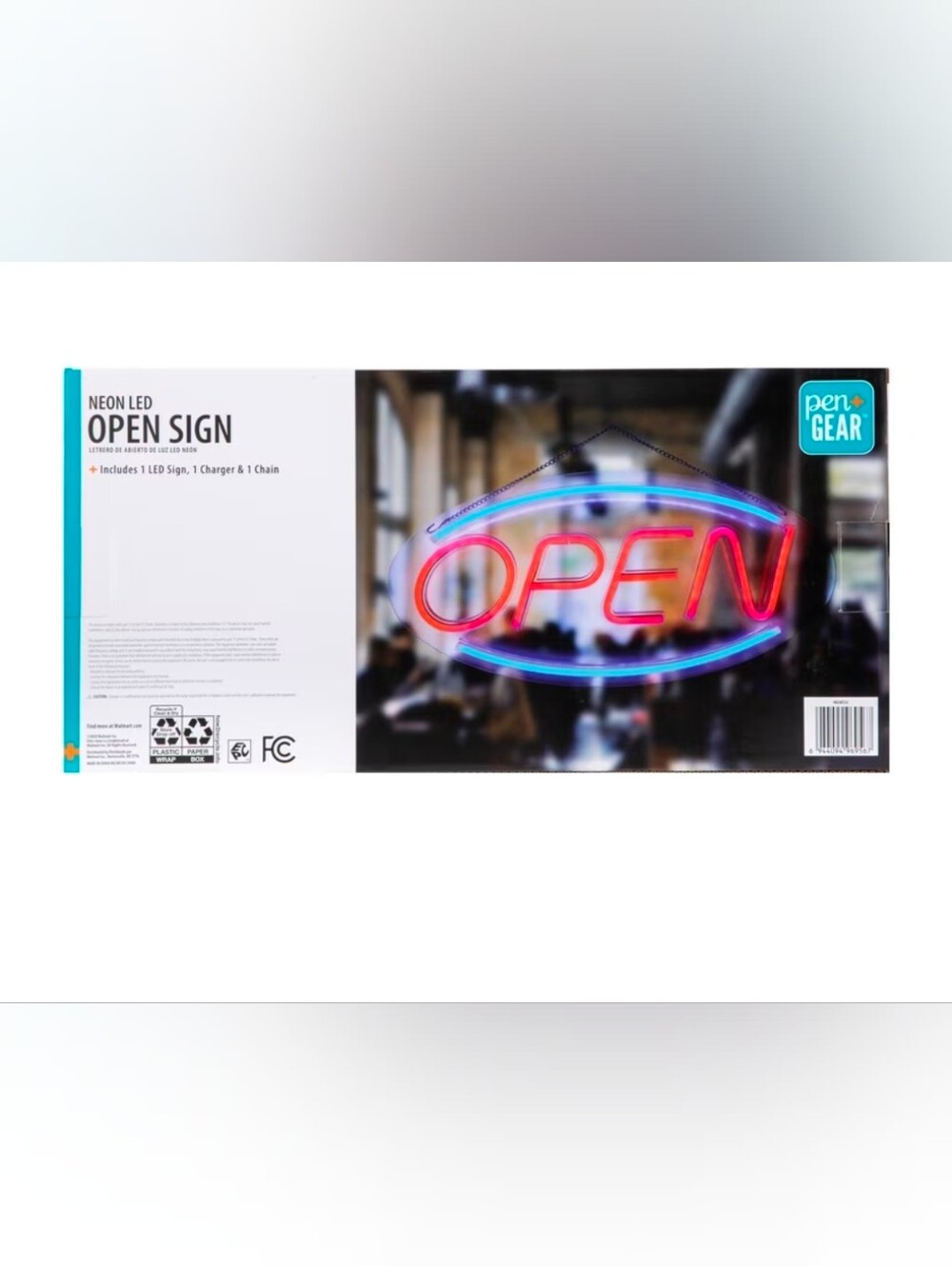 Pen+Gear Neon LED Open Sign, 17.7 x 8.7"